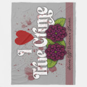 Ich ❤️ True Crime! – Schwarze Dahlie Blumen Design Fleecedecke (Vorderseite)