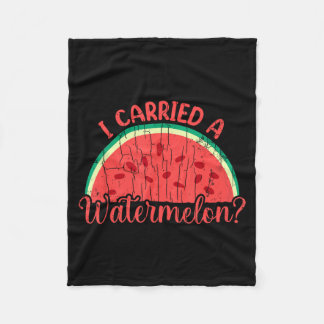 Ich trug einen Wassermelone Lustiger Sommer Frucht Fleecedecke