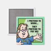 Ich tu so, als arbeite ich magnet (Vorderseite/Rückseite)