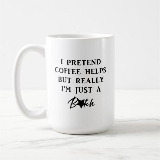 Ich tu so, als ob Kaffee hilft, Kaffee zu trinken Kaffeetasse (Links)