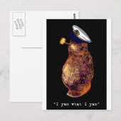 Ich tu, was ich schwarz yme postkarte (Vorne/Hinten)