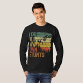 Ich tue alle meine eigenen Stunts Motocross Vater T-Shirt (Vorne ganz)