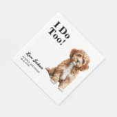 Ich tue auch! Cavapo Dog Pet Wedding Serviette (Ecke)