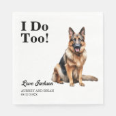 Ich tue auch! Deutscher Schäferhund Serviette (Vorderseite)