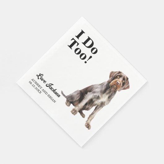 Ich tue auch! Deutsches Drahthaar Pointer Dog Pet Serviette (Ecke)