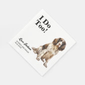 Ich tue auch! English Springer Spanel Dog Pet Wedd Serviette (Ecke)