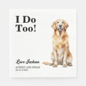 Ich tue auch! Golden Retriever Hund Pet Serviette (Vorderseite)