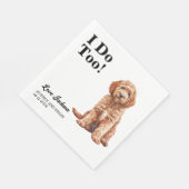 Ich tue auch! Goldendoodle Hund Haustier Serviette (Ecke)