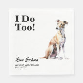 Ich tue auch! Greyhound Dog Serviette (Vorderseite)