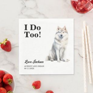 Ich tue auch! Grönland-Hundehund Serviette