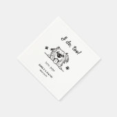 Ich tue auch | Hausname Niedlicher Hund Hochzeit Serviette (Ecke)