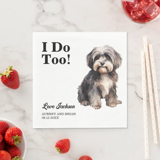 Ich tue auch! Havanese Dog Pet Serviette (Beispiel)