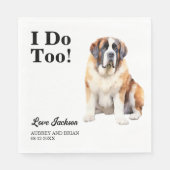 Ich tue auch! Heiligtum Saint Bernard Dog Serviette (Vorderseite)