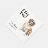 Ich tue auch! Heiligtum Saint Bernard Dog Serviette (Ecke)