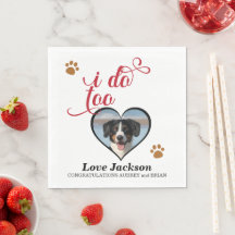 Ich tue auch! Hochzeit von Napkin mit Ihrem Hunde-