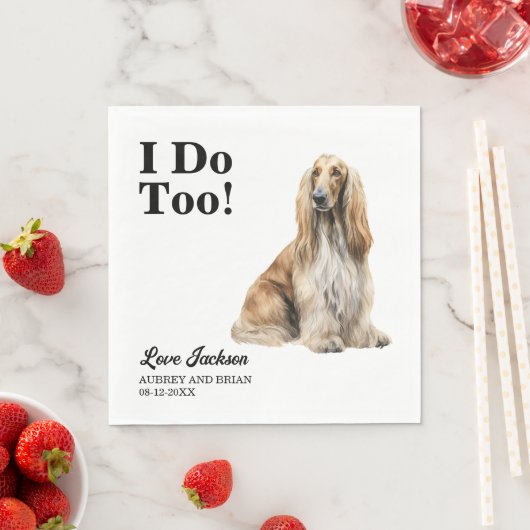 Ich tue auch! Hochzeitempfang für afghanisches Hou Serviette (Beispiel)