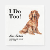 Ich tue auch! Irish Setter Dog Pet Serviette (Vorderseite)