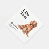 Ich tue auch! Irish Setter Dog Pet Serviette (Ecke)