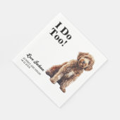 Ich tue auch! Labradoodle Hund Haustier Serviette (Ecke)