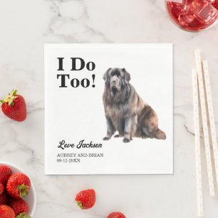 Ich tue auch! Neufundland-Hunde Serviette