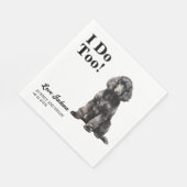 Ich tue auch! Standard Poodle Dog Hochzeitstipp Serviette (Ecke)