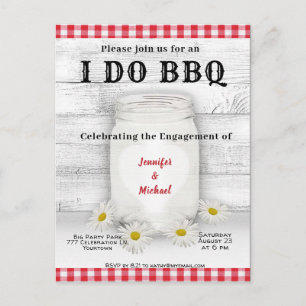 Ich tue   BBQ   Verlobung Einladungspostkarte