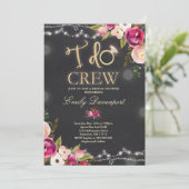 Ich tue Blumen Crew-die rustikale Einladung (Stehend Vorderseite)