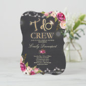 Ich tue Blumen Crew-die rustikale Einladung (Stehend Vorderseite)