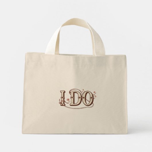 Ich tue Bride Tote Bag Mini Stoffbeutel (Rückseite)