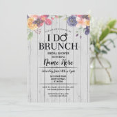 Ich tue Brunch-Brautparty-BlumenBlume einlade Einladung (Stehend Vorderseite)