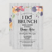 Ich tue Brunch-Brautparty-BlumenBlume einlade Einladung (Vorne/Hinten)