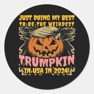 Ich tue einfach meinen komischsten Trumpkin in der Runder Aufkleber