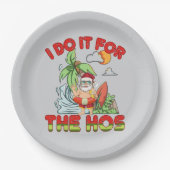 Ich tue es für das Ho | Weihnachten im Juli Pappteller (Vorderseite)