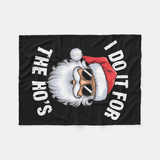 Ich tue es für das lustige, unangemessene Weihnach Fleecedecke (Vorderseite (Horizontal))