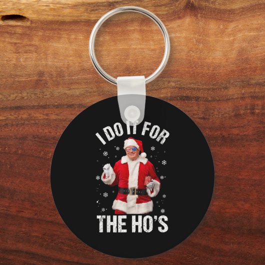 Ich tue es für das lustige Weihnachtsfest des Ho. Schlüsselanhänger (Vorderseite)
