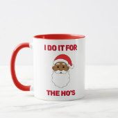Ich tue es für den afroamerikanischen Weihnachtsma Tasse (Links)