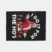 Ich tue es für den lustigen Santa Trump-Tanzstil Fleecedecke (Vorderseite (Horizontal))