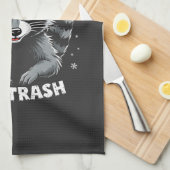 Ich tue es für den Trash Funny Weihnachts-Raccoon Geschirrtuch (Viertel Falte)