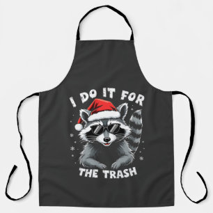 Ich tue es für den Trash Funny Weihnachts-Raccoon Schürze