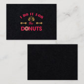 Ich tue es für die Schaumgummiringe Visitenkarte (Vorne/Hinten)