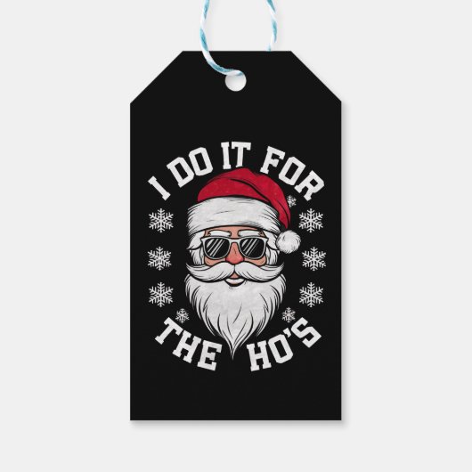 Ich tue es für die Weihnachtsfeier Geschenkanhänger (Rückseite)