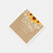 Ich tue GRILLEN Sonnenblumen Rustikale Engagement Serviette (Ecke)