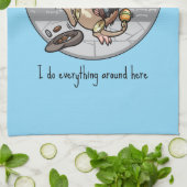 Ich tue hier alles, was Bandicoot eine Mannschaft  Geschirrtuch (Gefaltet)