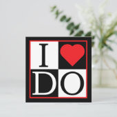 Ich tue Hochzeits-Einladung Einladung (Stehend Vorderseite)