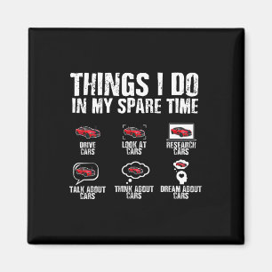 Ich tue in meiner Freizeit Auto Mechanik Väter Tag Magnet