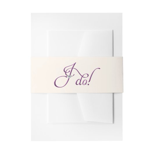 Ich tue lilac Einladung Bauchband Einladungsbanderole (Vorderseite Beispiel)