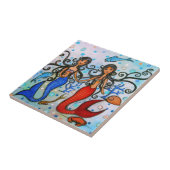 Ich tue, Meerjungfrau-Paar-Malerei durch Prisarts Fliese (Seite)