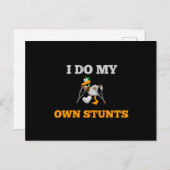 Ich tue meine eigene Stunts Funny Duck Postkarte (Vorne/Hinten)