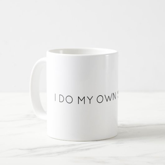 Ich tue meine eigenen Bremsungen Kaffeetasse (Vorderseite Links)