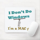 Ich tue nicht Fenster Mousepad (Mit Mouse)